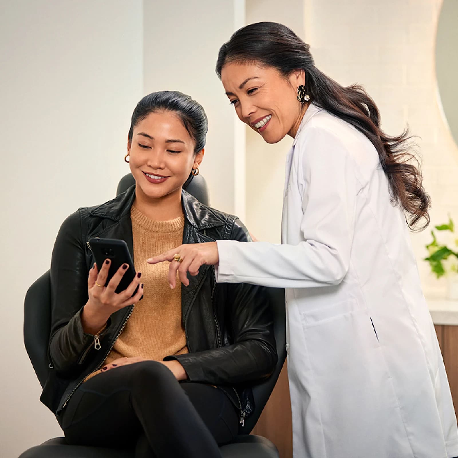 Provider and patient reviewing treatment journey