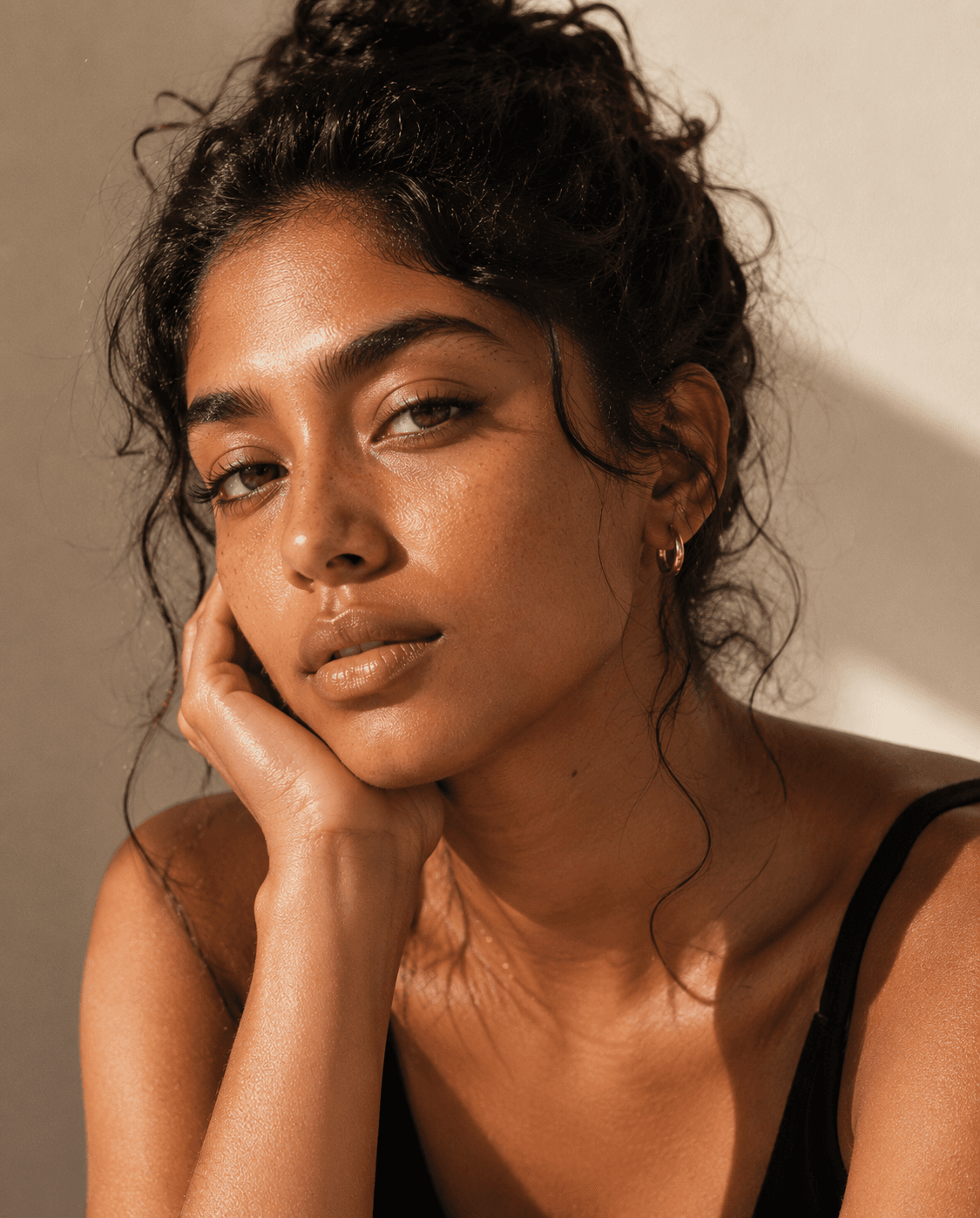 Luxury aesthetic editorial portrait
